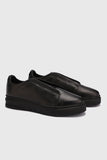 Natural Leather Slip On Sneakers