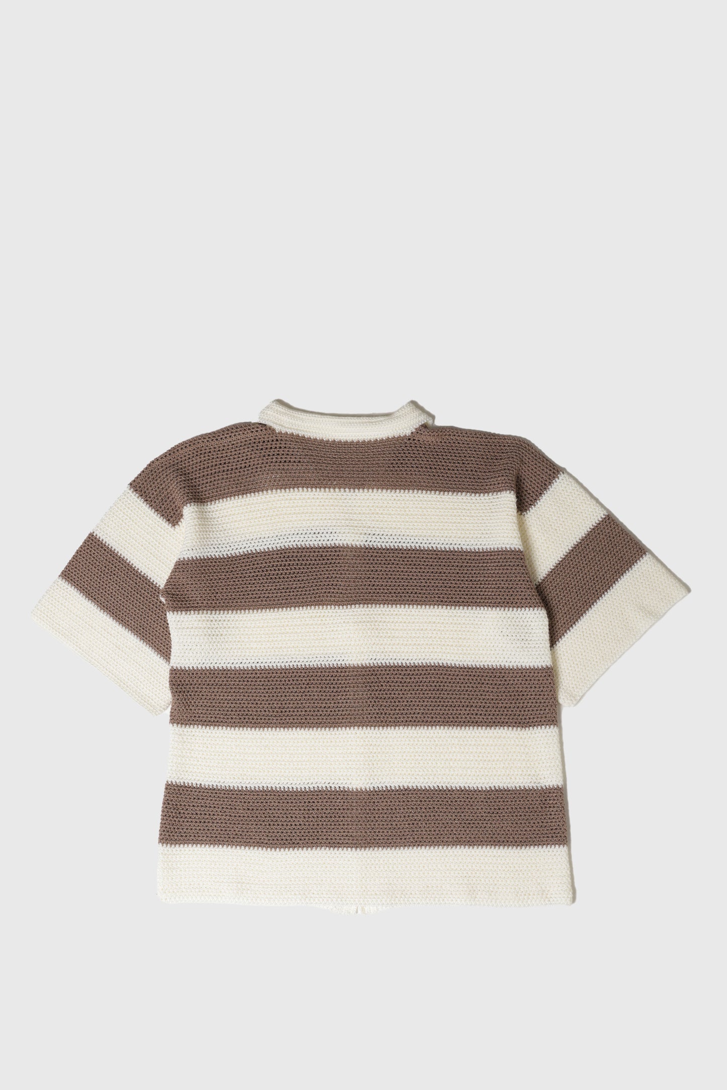 Premium Handmade Off-White/Brown Trichot Shirt