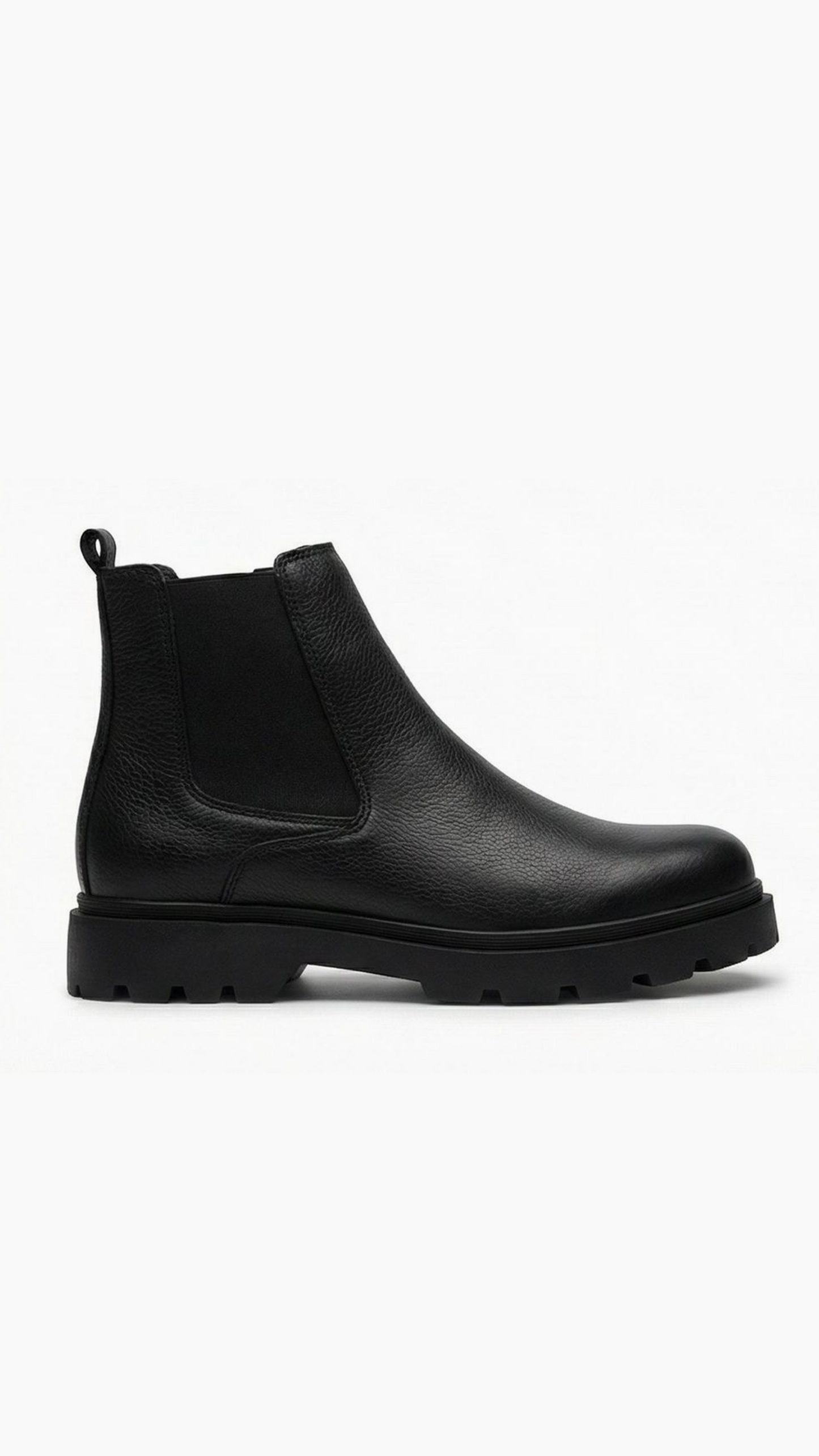 Jumel NOVA Black Leather Zip Ankle Boots