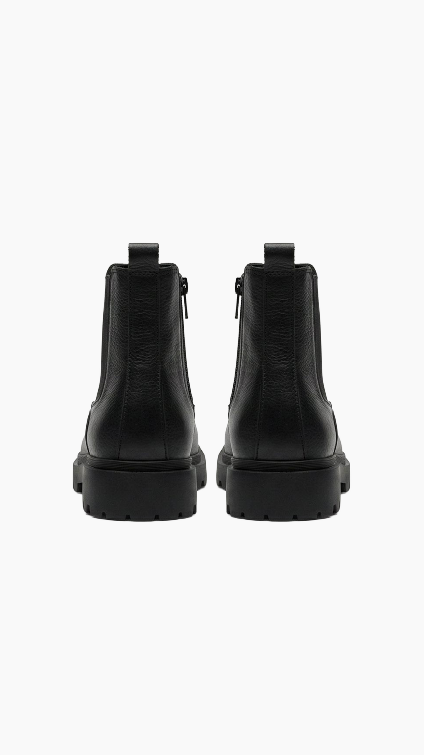 Jumel NOVA Black Leather Zip Ankle Boots