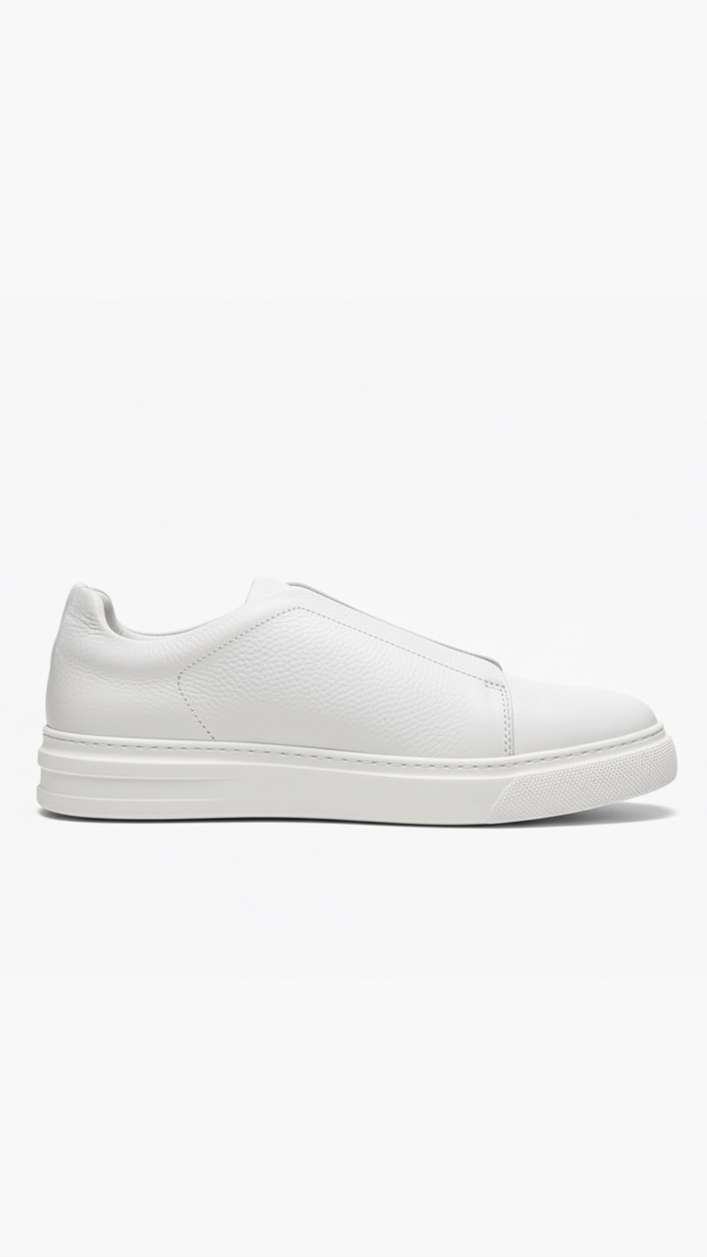 Jumel HAVEN Natural White Leather Slip On Sneakers