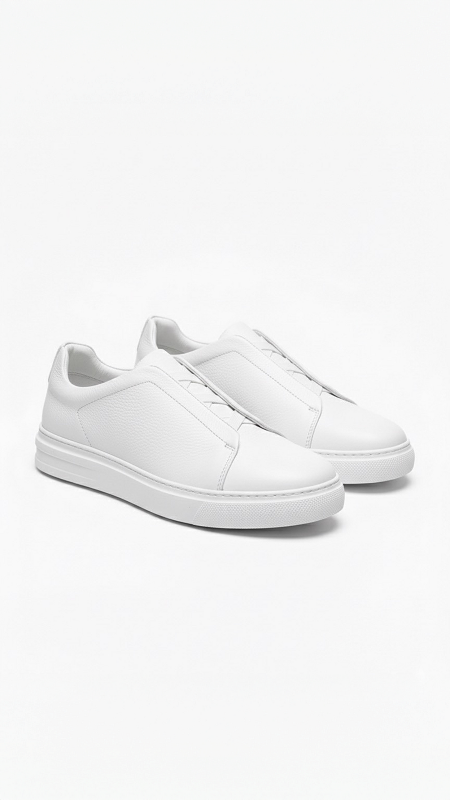 Jumel HAVEN Natural White Leather Slip On Sneakers