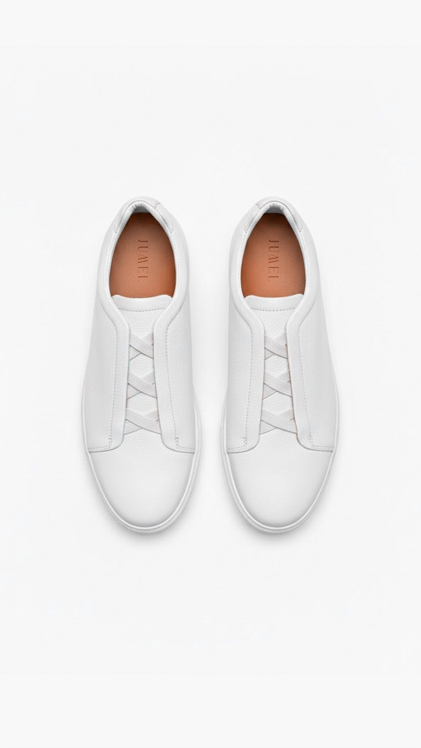 Jumel HAVEN Natural White Leather Slip On Sneakers